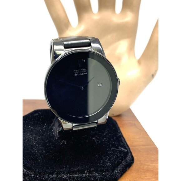 Citizen Men's Watch Eco-Drive AU1065-58E Axiom Black Dial Stainless Steel 40mm - Picture 14 of 15